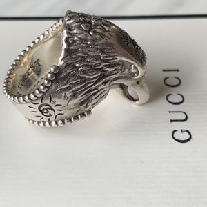 Gucci Anger Forest Eagle sterling silver Ring